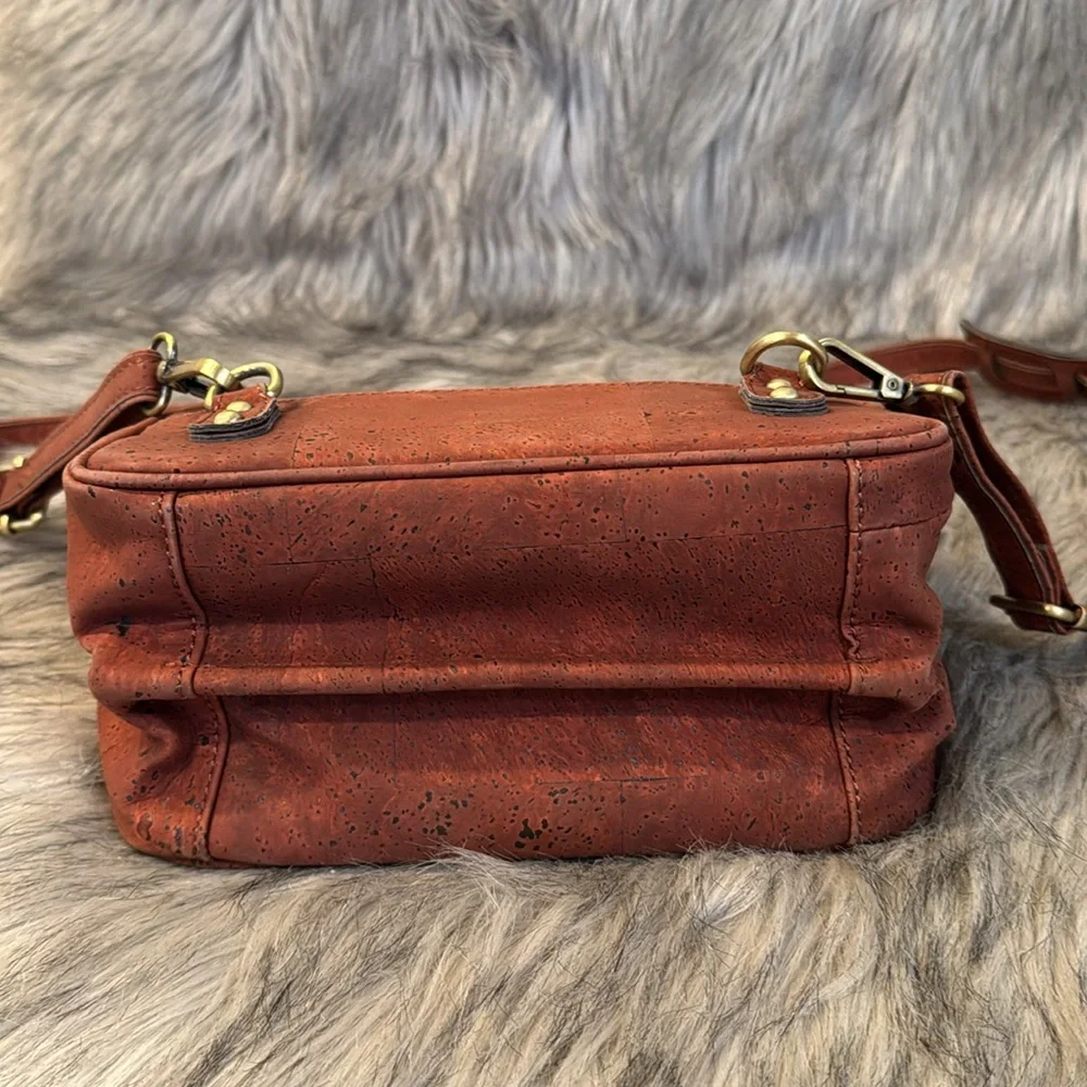 Rust Brown Women's Backpack Purse - Classic Structured Top-Handle Backpack